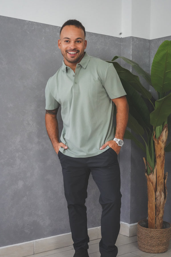 Tech Polo Green Tea