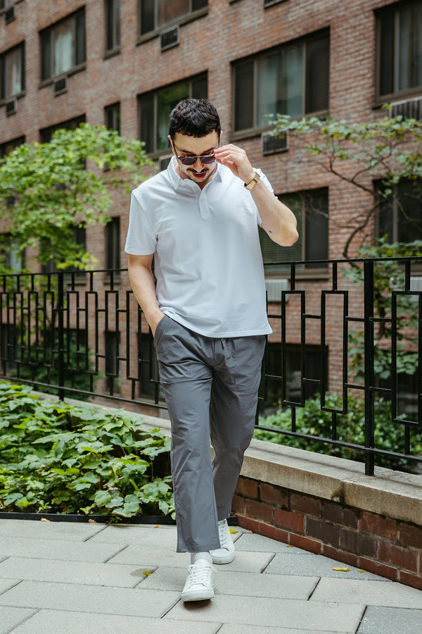 Performance Pique Polo White
