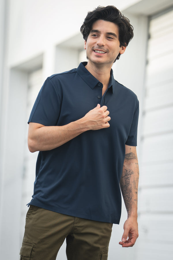 Tech Polo Navy