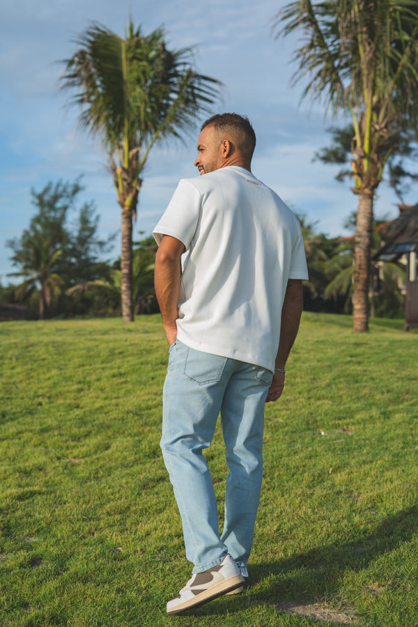 Straight Fit Stretch Jeans Light Wash