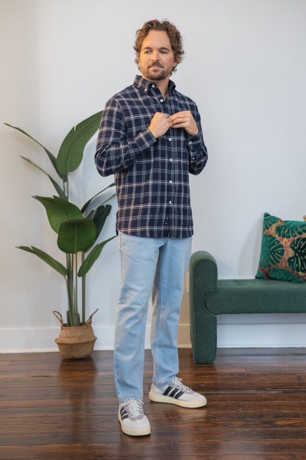 Straight Fit Stretch Jeans Light Wash