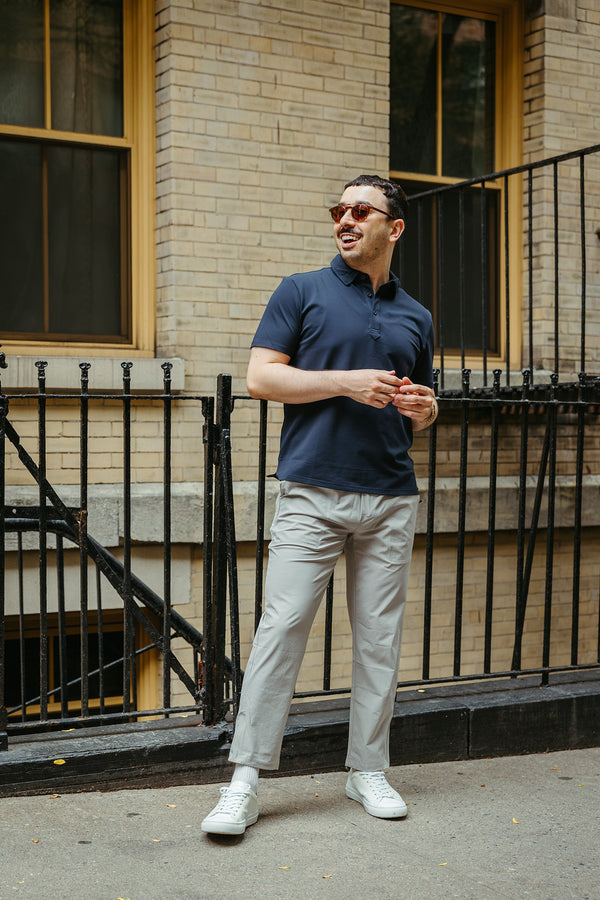 Performance Pique Polo Navy