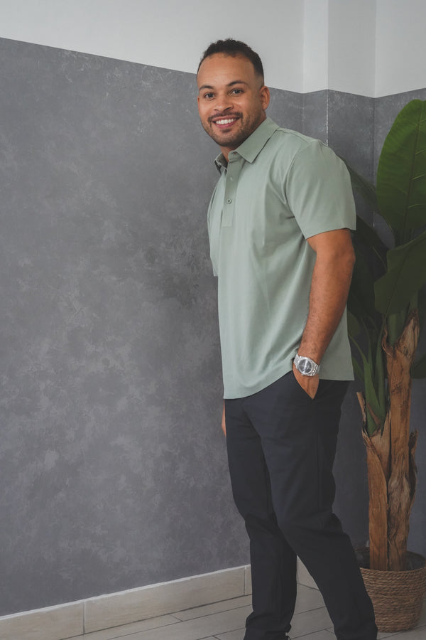 Tech Polo Green Tea