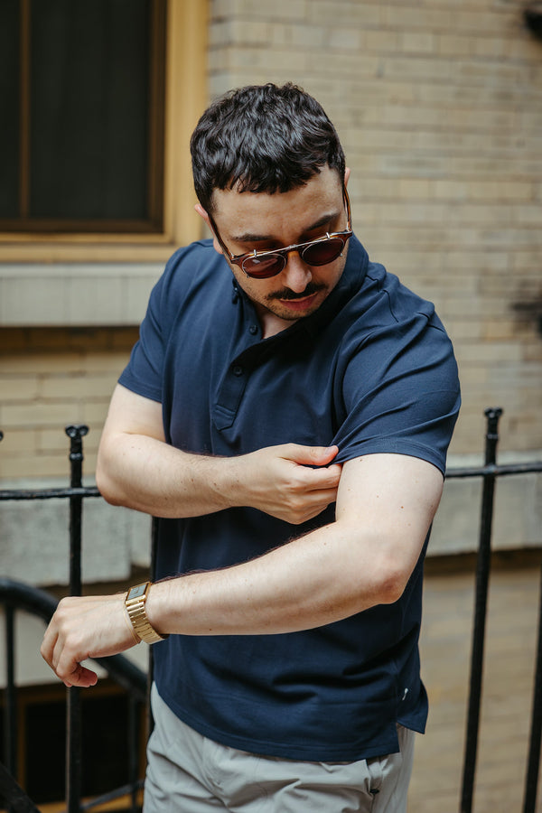 Performance Pique Polo Navy