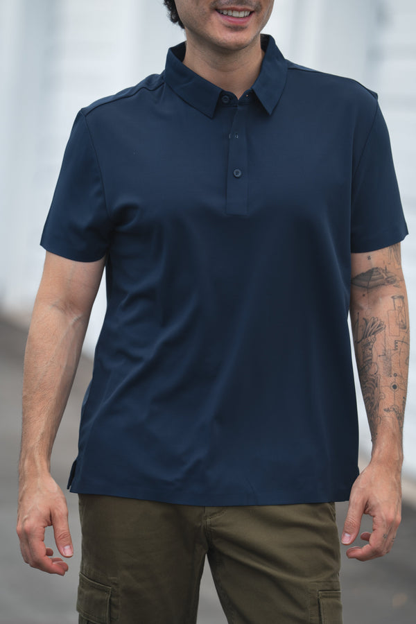 Tech Polo Navy