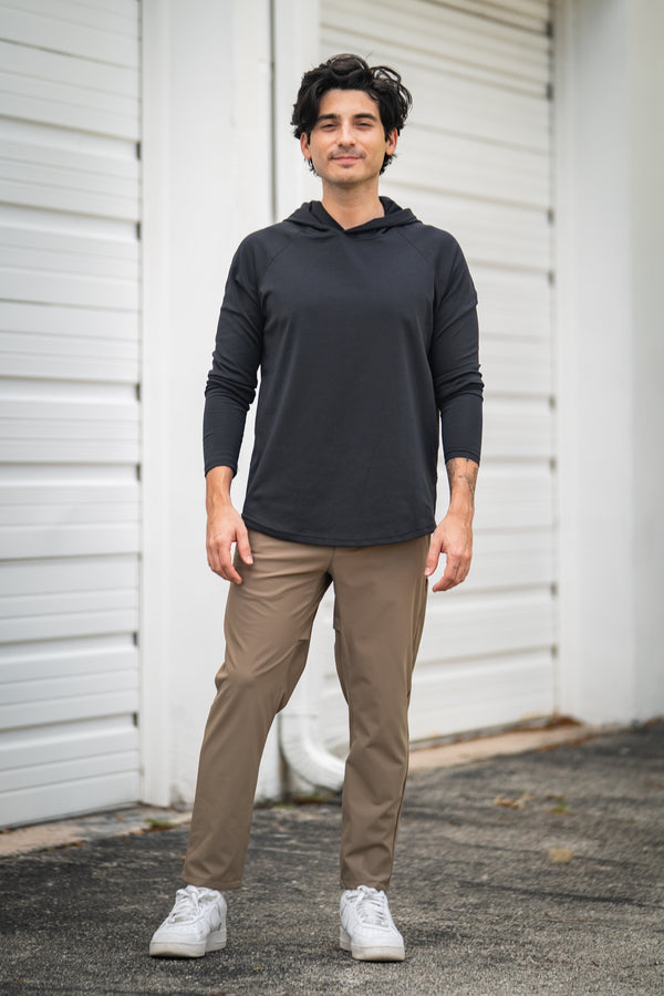 Aero Knit Hooded T Black