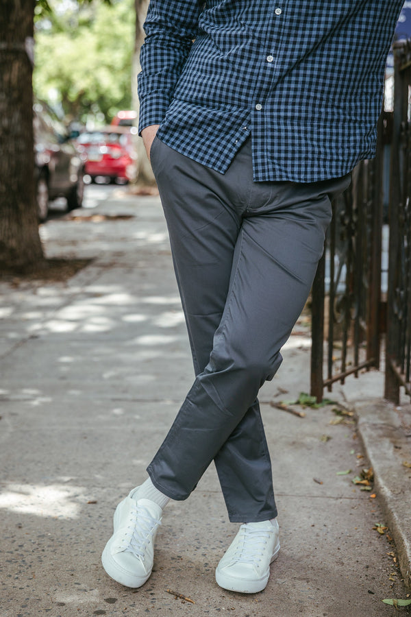 Lightweight Stretch Chino Charcoal