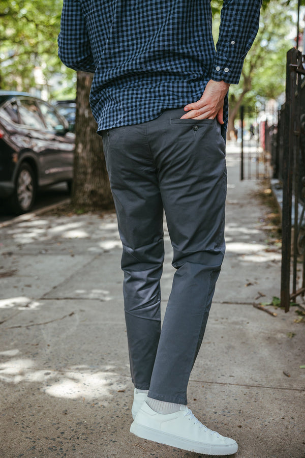 Lightweight Stretch Chino Charcoal