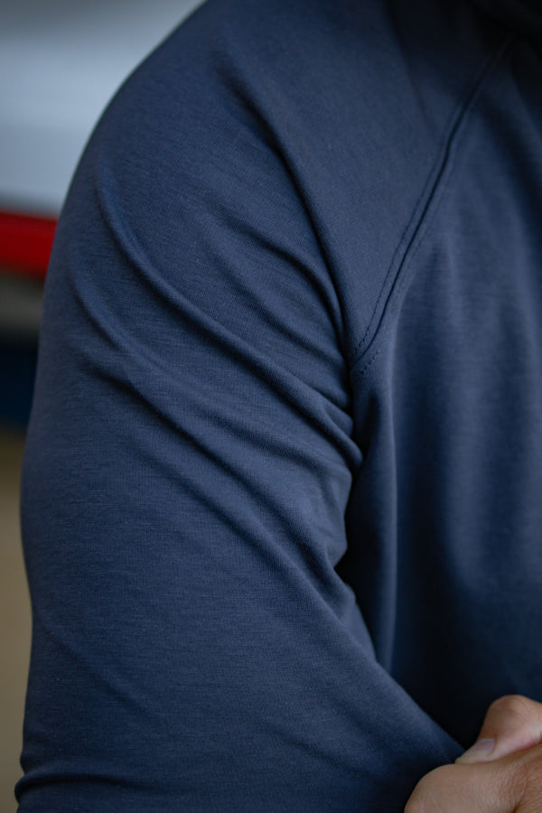 Aero Knit Hooded T Navy