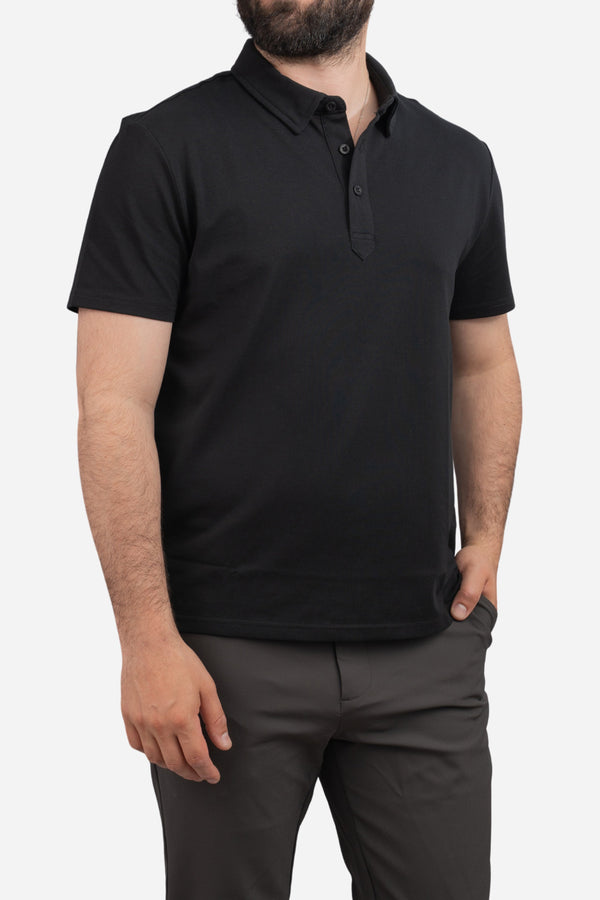 Performance Pique Polo Black