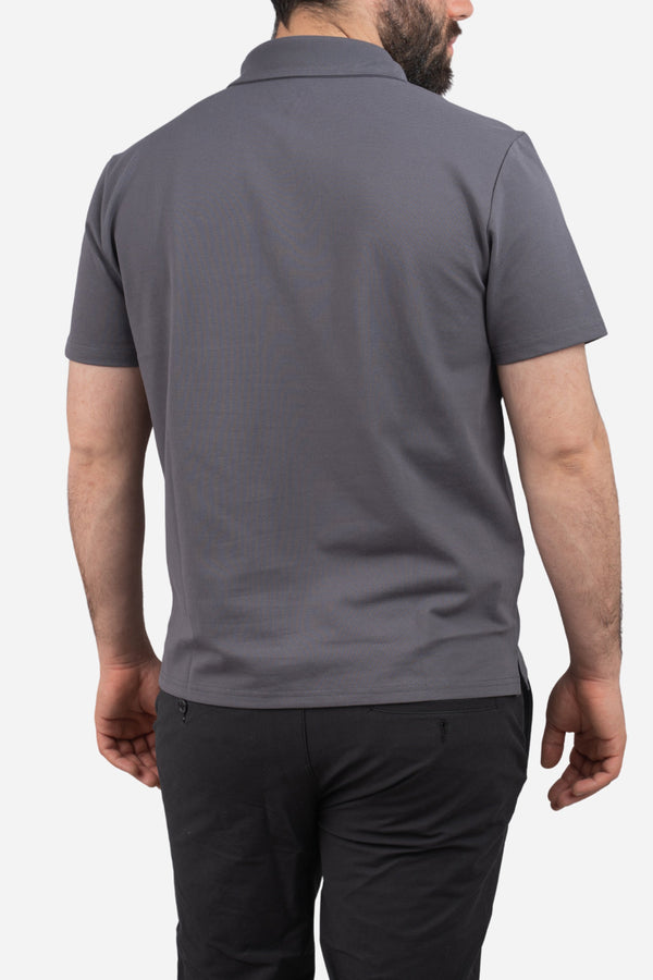Performance Pique Polo Charcoal