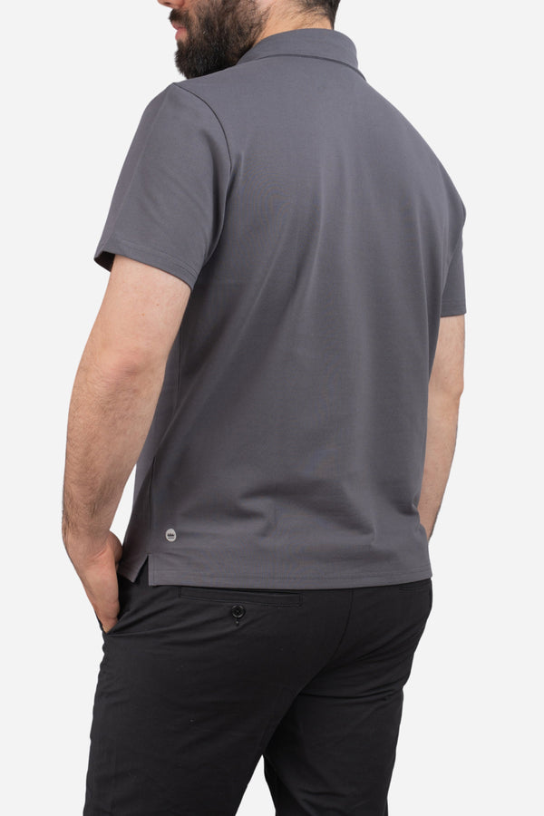 Performance Pique Polo Charcoal