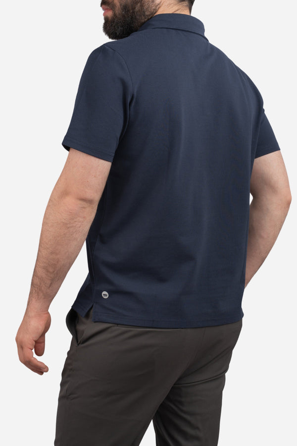 Performance Pique Polo Navy
