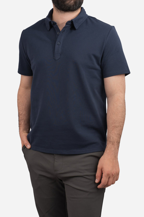 Performance Pique Polo Navy