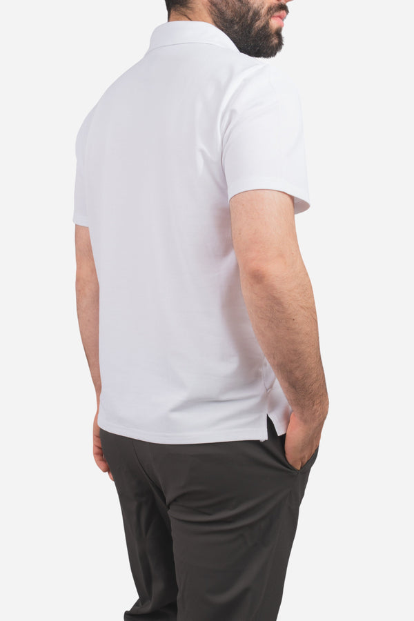 Performance Pique Polo White