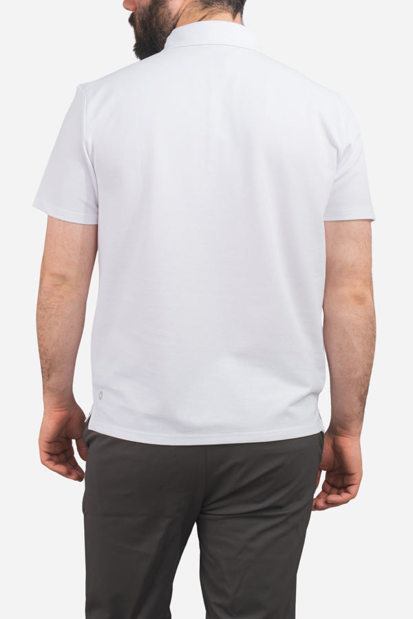 Performance Pique Polo White