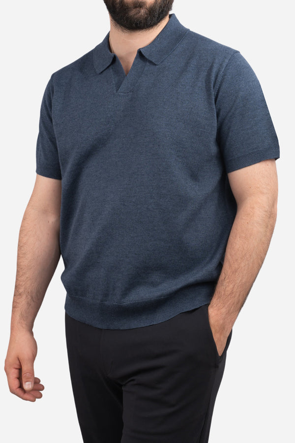 Sweater Polo Heather Navy