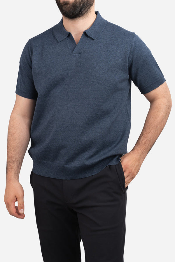 Sweater Polo Heather Navy