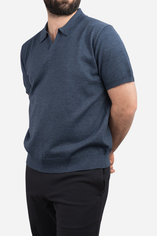 Sweater Polo Heather Navy